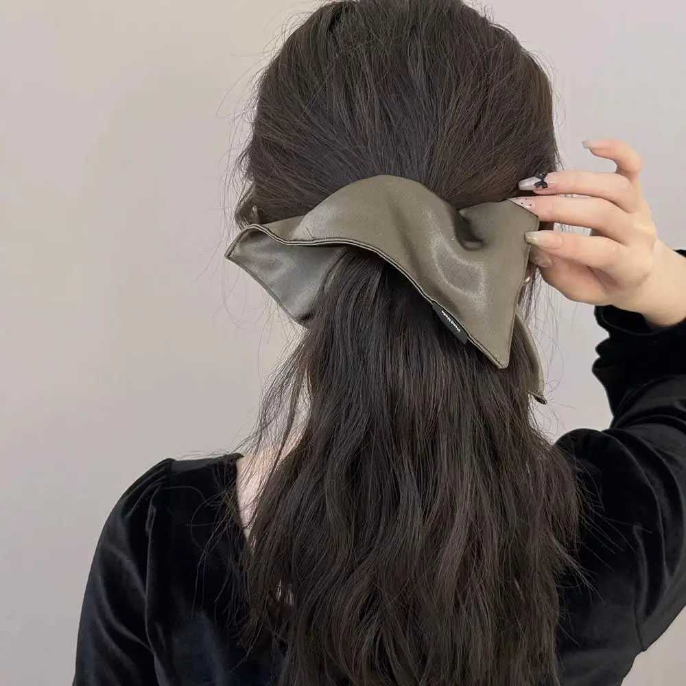 Korean Large Square Scrunchies Hair Rope Fashion Gentle Hair Ties Vintage New Hair Ring Light Luxury High-end Accessories H260319