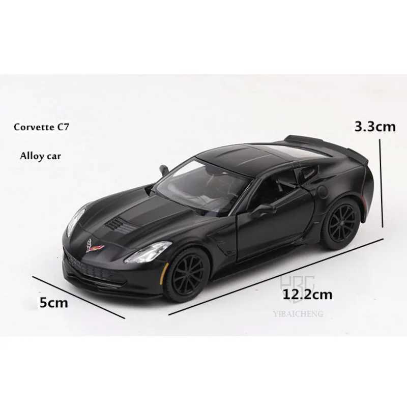 1/36 Scale Moeles Chevrolet Corvette C7 Alloy Diecast Car Model Toys For Boy Gifts Metal Car Models With Pull Back Vehicles Y260319