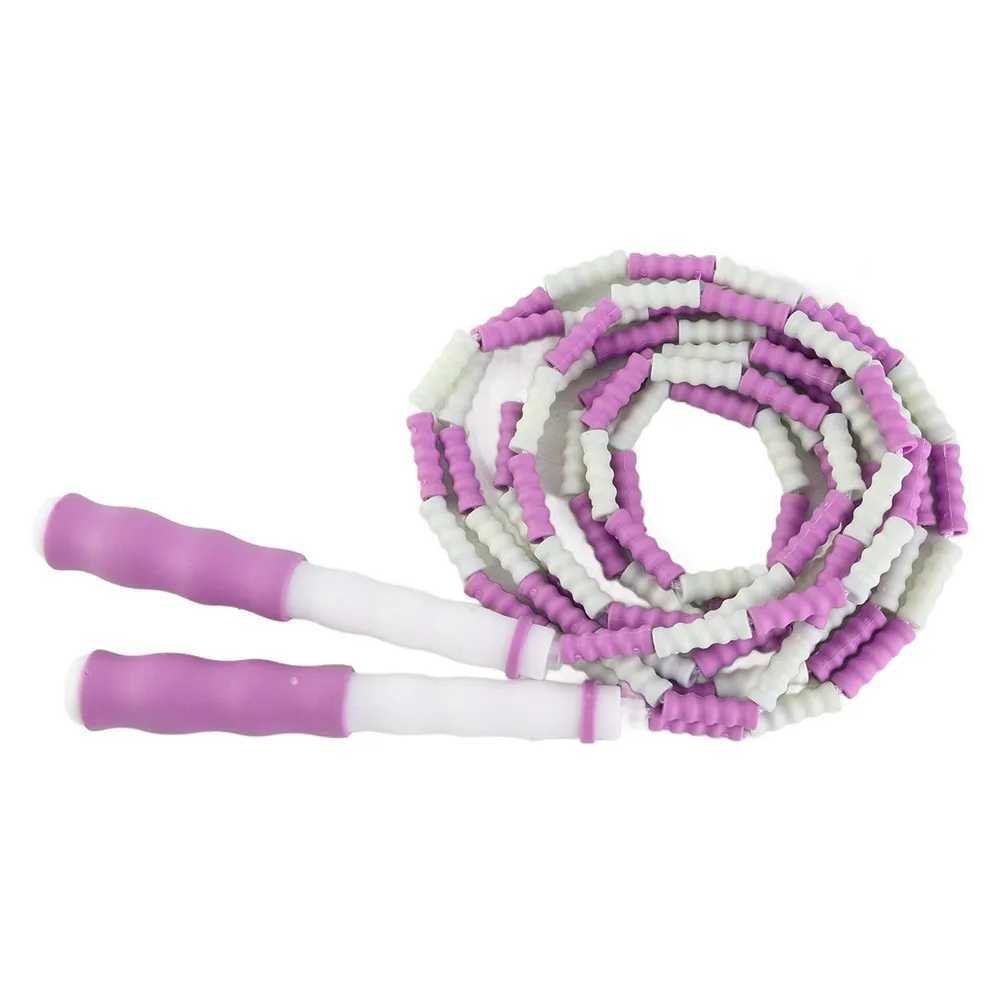 Rope Skipping PP Plastic Segmented Jumping Rope Soft Beaded Anti-Slip Handle Beaded Jump Rope Adjustable Jump Rope Keeping Fit M260319