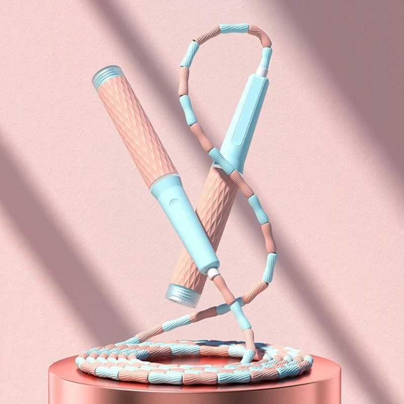 Beads Jumping Rope Adjusted Segmented Fitness Skipping Rope for Women Man Kid Jump Rope Workout and Weight Loss M260319
