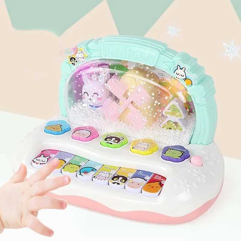 Baby Puzzle Music Piano Toy with Snowflake Led Light Children Early Education Electronic Toys for Kids New Year Christmas Gifts Y260319