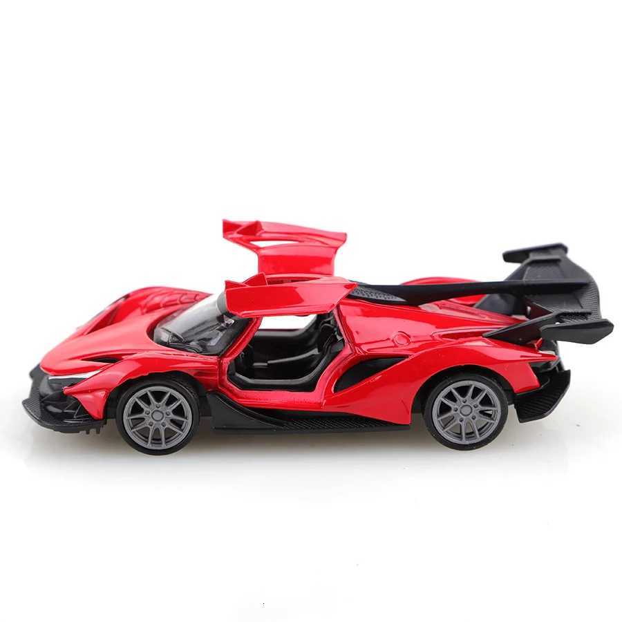 Bagged 1/43 supercar racing toy die-cast metal boys toy gull-wing doors on both sides can be opened pullback function Y260319