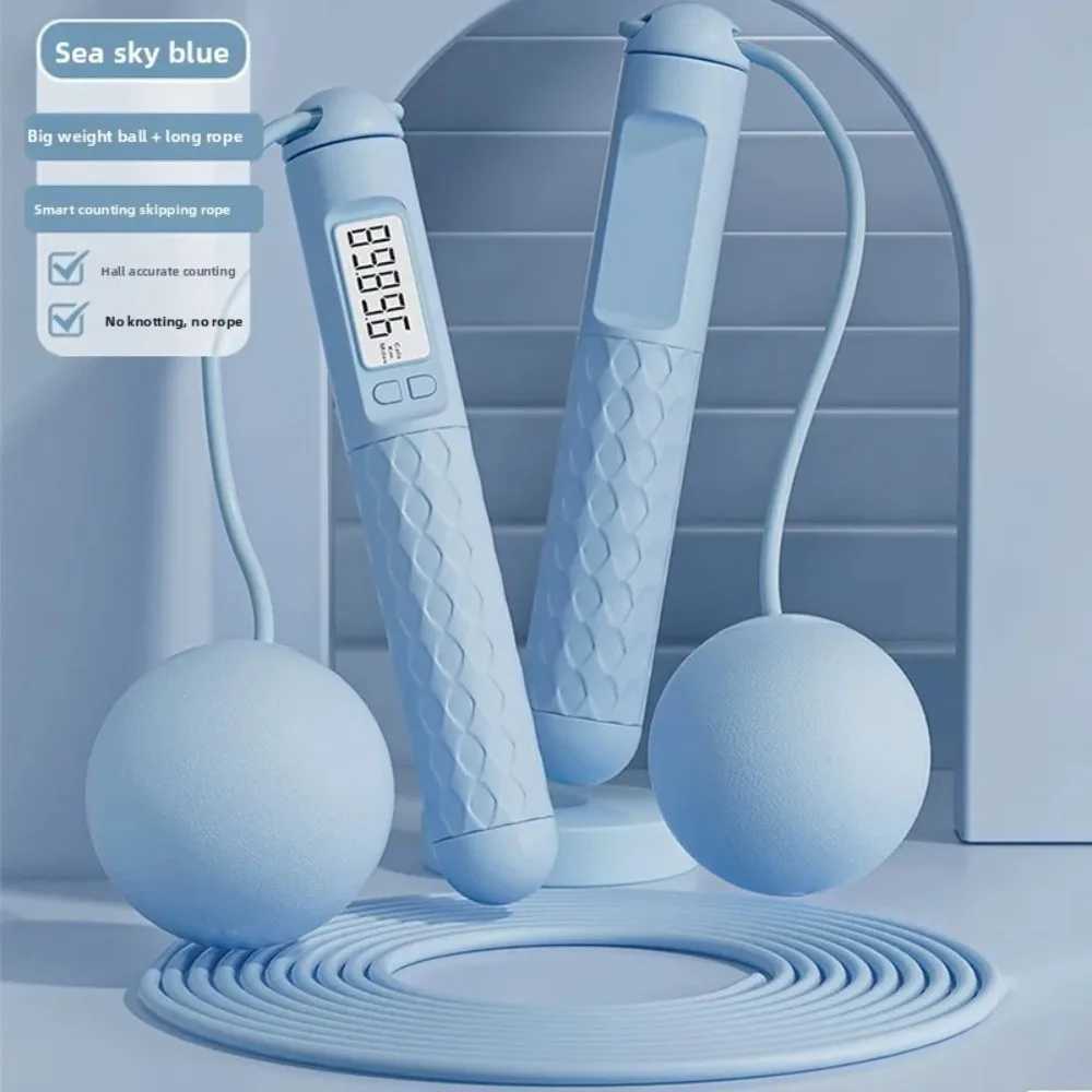 Anti-Skid Counting Jump Rope Ball Solid color 3M Length Jump Rope with Counter Cordless Adjustable Fitness Jump Rope M260319