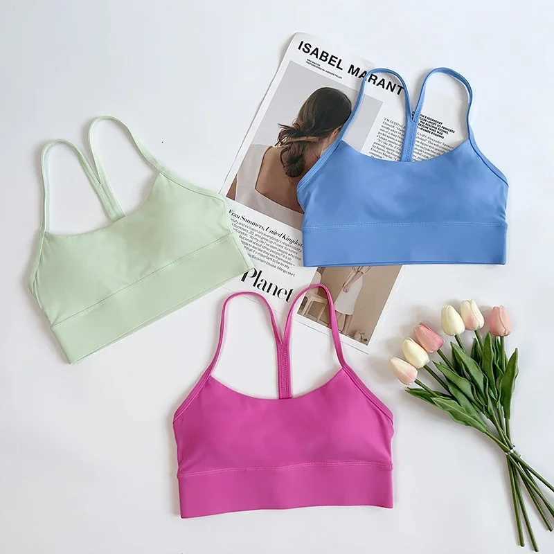 Solid Color Women Cross Back Bra Fitness Underwear Soft Fitness Sport Bra Top Breathable Running Cycling Workout Yoga Vest Z20260319