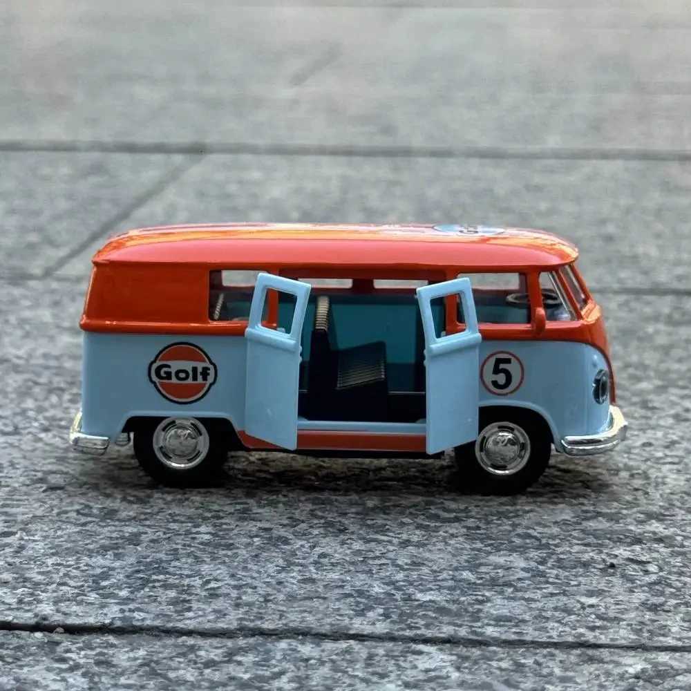 136 Alloy Travel BUS Car Model Blue Pull-back Diecast Bus Transporter Van Model Boy Toy Car Gifts Collection Decor Y260319