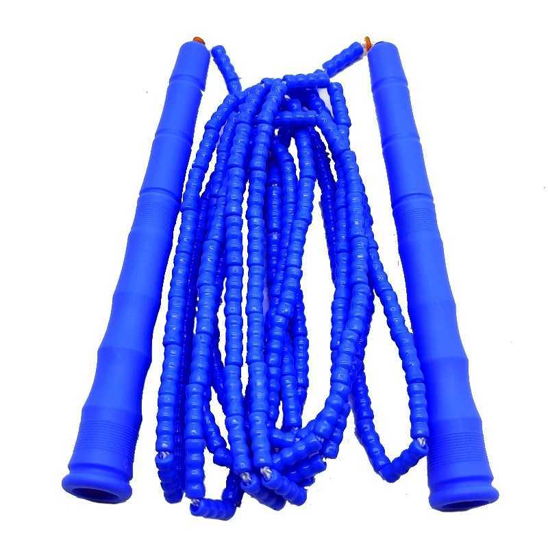 NEVERTOOLATE NO PVC beads long handle PURE BLACK BEADED ROPE 3 meter skipping rope soft PVC beads adult skill tricks M260319