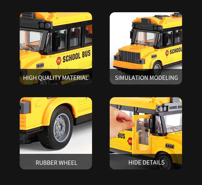 4-Channel RC Electric School Bus And Ambulance With LED Remote Control Sightseeing Bus With Openable Doors Y260319