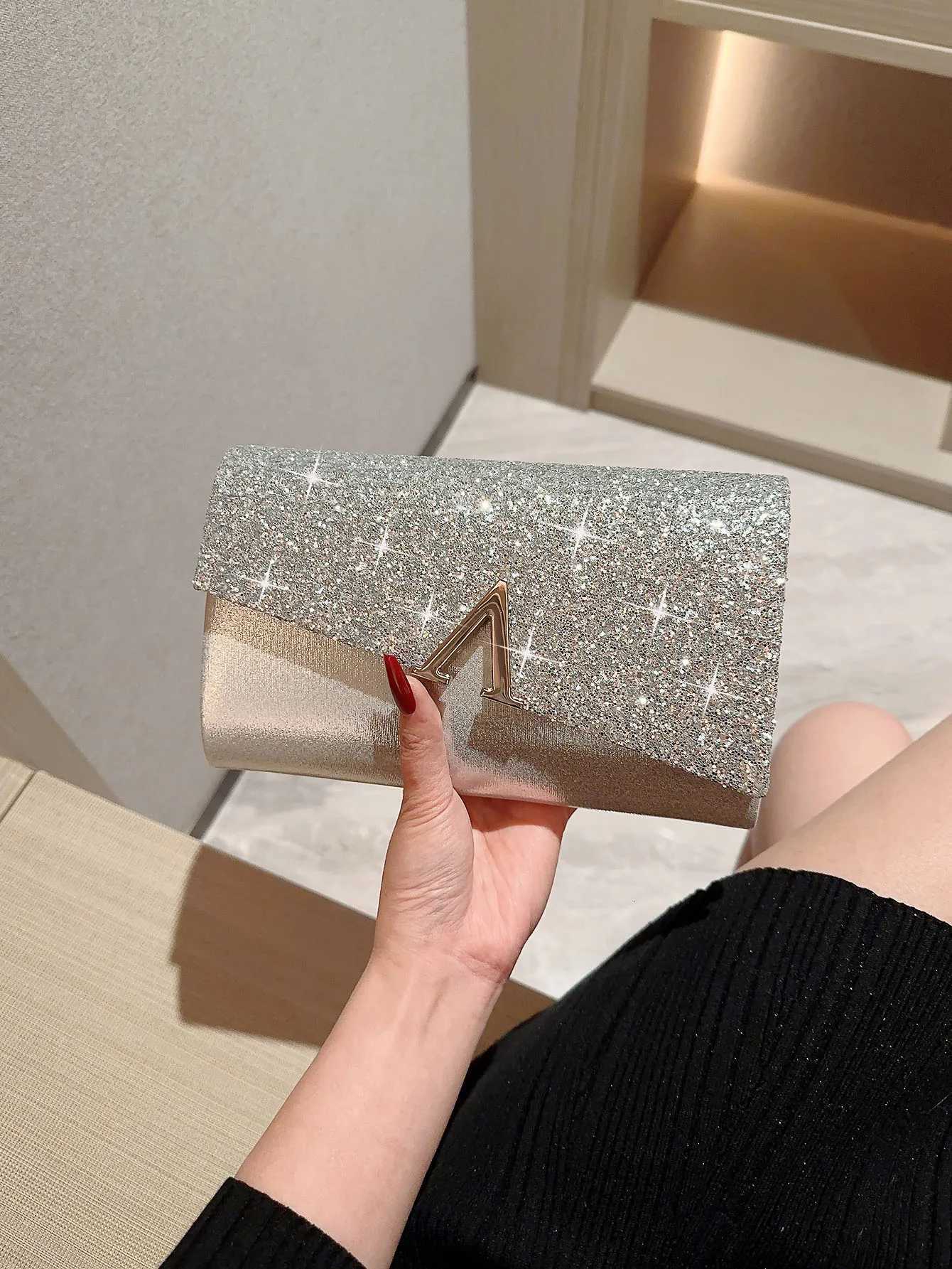 Shiny Rhinestone Evening Bag Clutch Romantic Wedding Bridesmaid Bag Evening Party Bag Prom Bag Dress Bag Shoulder Messenger Bag W260319 - view 5