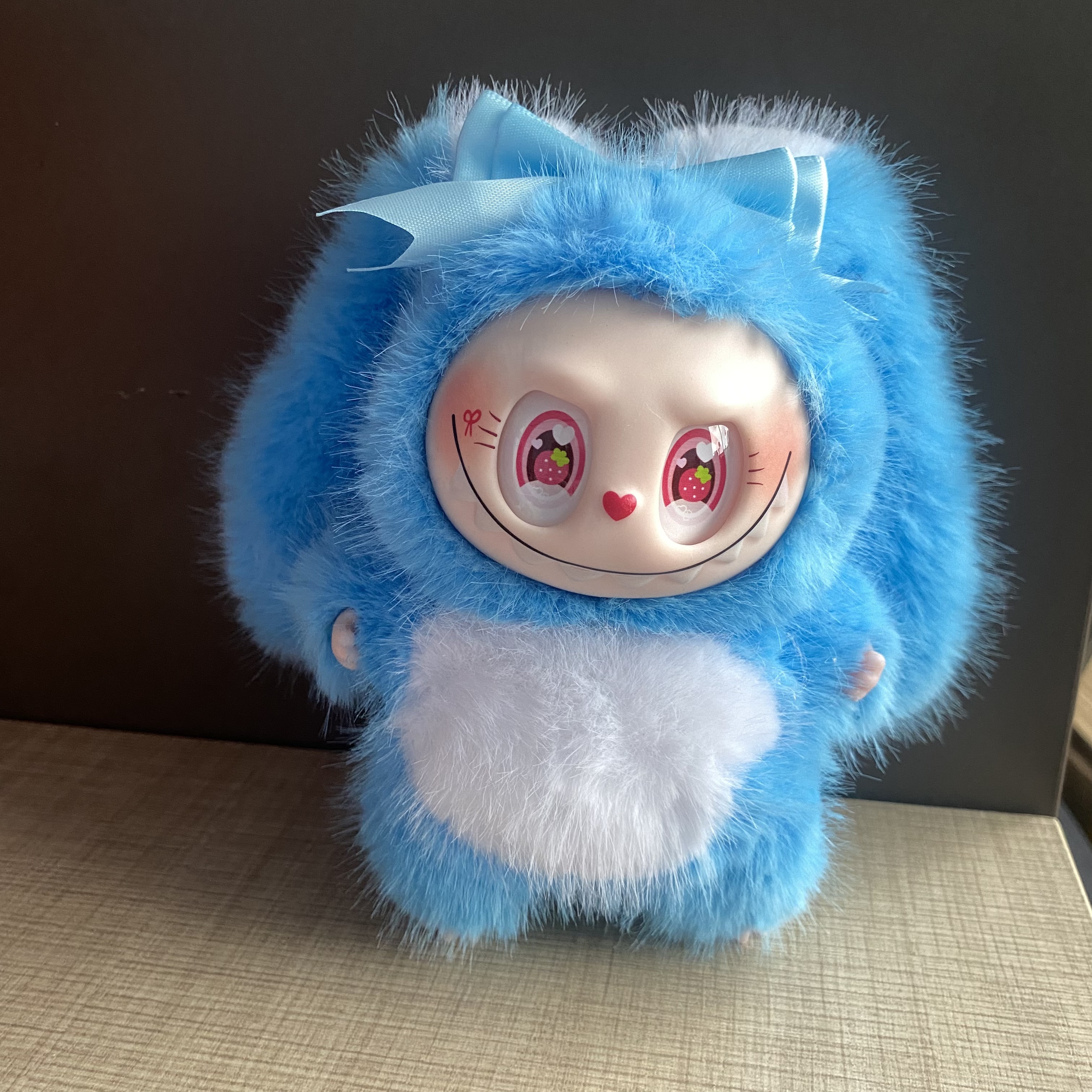 17cm Labubu Bunny Macaron Series Blind Box Collectible Toy Kiwi Color QIAOWANTONG