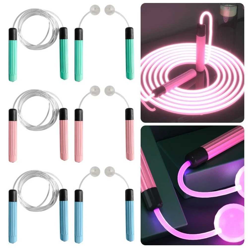 PU LED Luminous Jump Rope Adjustable Length Bright Fluorescent Skipping Rope Dazzling Light Luminous Skipping Rope M260319