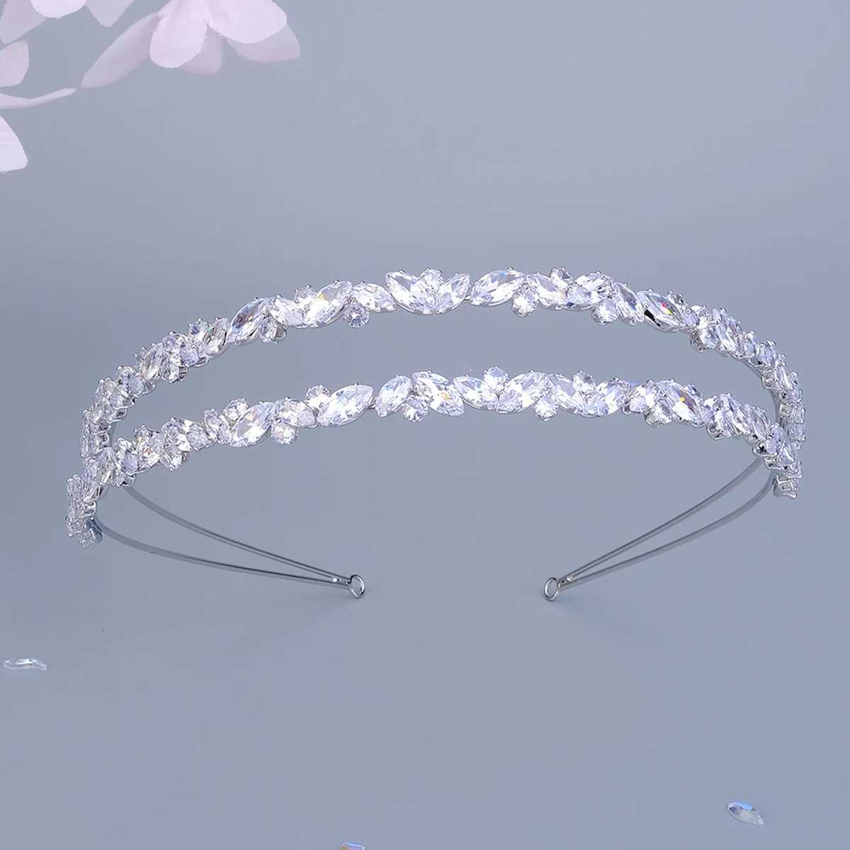 Double Crystal Hair Bands For Women and Girls Simple Fashion Tiara Party Headpieces Accessories Bridesmaid Gifts H260319
