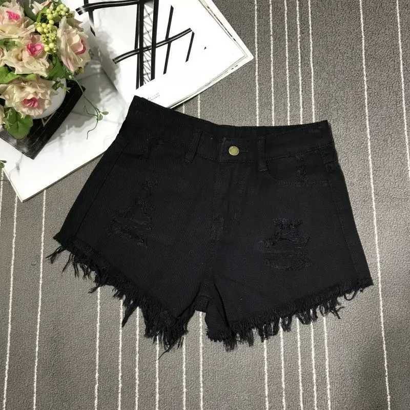 Sexy Hollow Out Denim Shorts Fashion Women RETRO A-Line Loose High Waist Hot Y2K Short Pants Casual Streetwear Trousers M260319