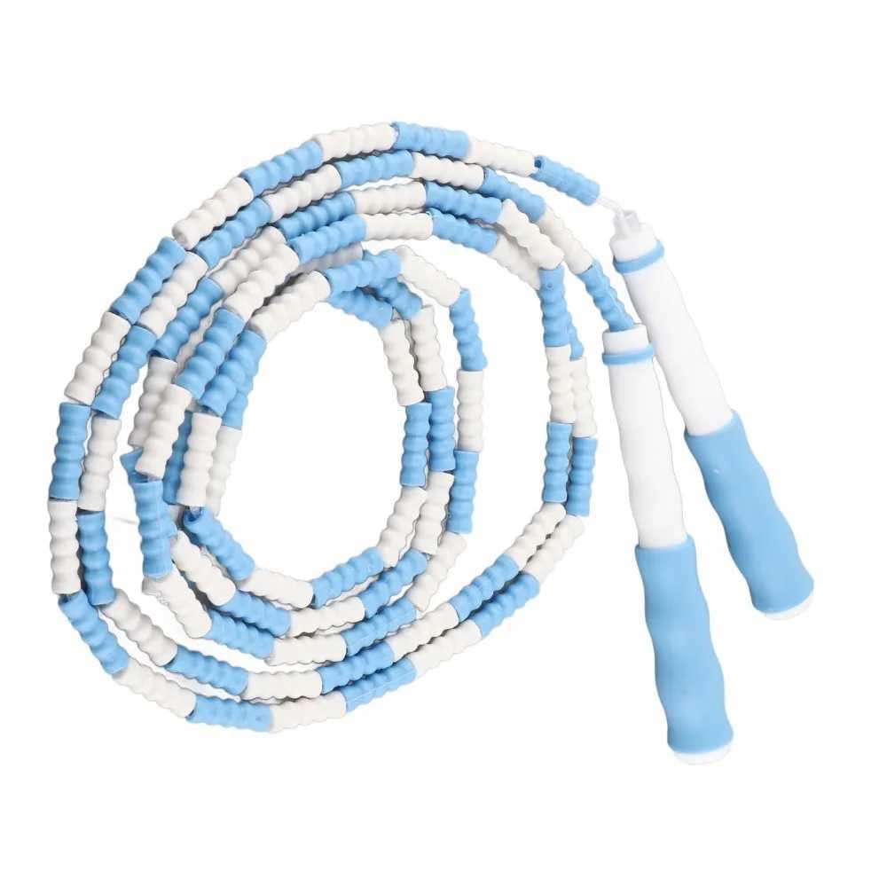 Rope Skipping PP Plastic Segmented Jumping Rope Soft Beaded Anti-Slip Handle Beaded Jump Rope Adjustable Jump Rope Keeping Fit M260319