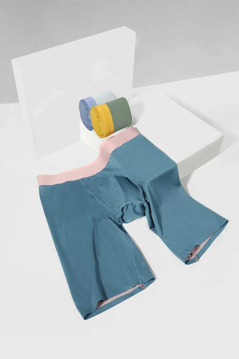 Mens Sports Underwear with Long Legs and Fat Mens Antibacterial Boxer Briefs for Boys Anti-Wear Leg Boxer Shorts D260319