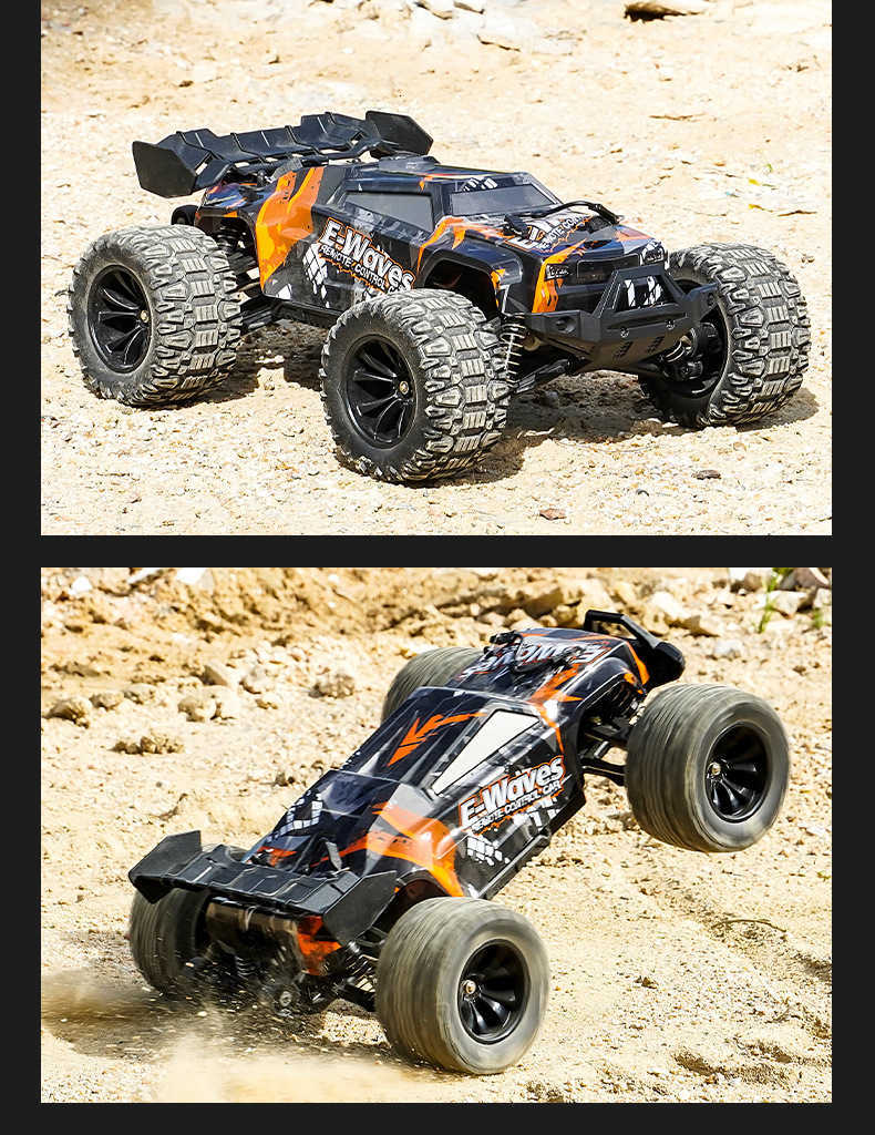 1:14 RC full-scale four-wheel drive remote control high-speed car, big foot off-road racing car, climbing model car, remote control car X241101