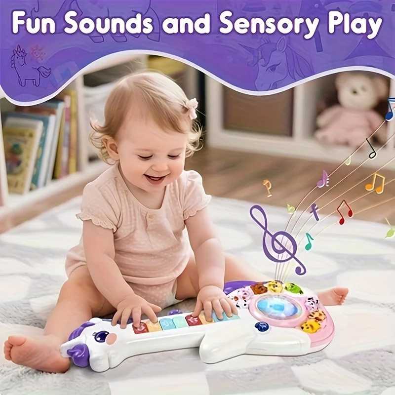 Unicorn Shape Kids Music Learning Guitar Safe Material Multiple Functions Make Learning More Interesting Y260319