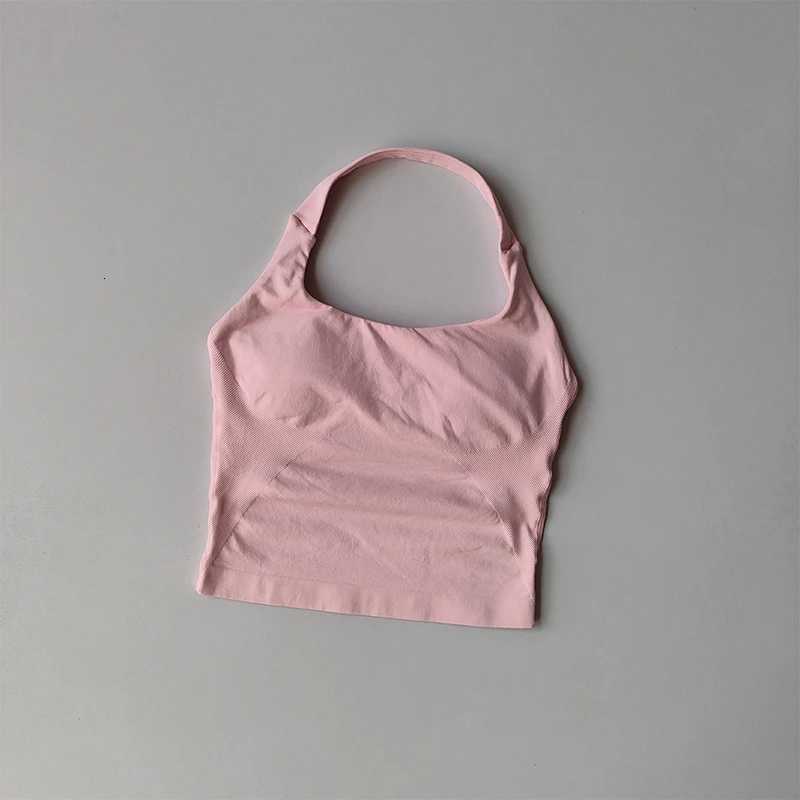 Neck Halter Shockproof Sport Longline Strappy Top Halterneck Vest Medium Support Yoga Gym Workout Seamless Fitness Sport Bra Z20260319