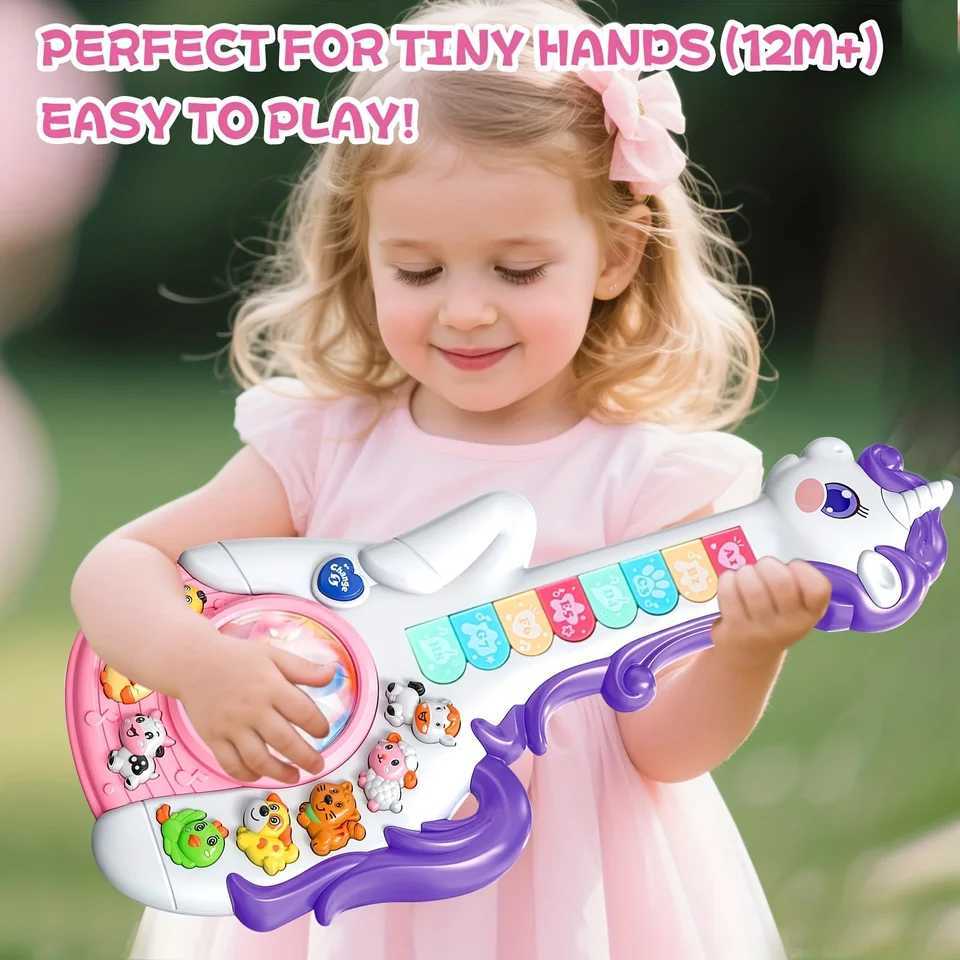 Unicorn Shape Kids Music Learning Guitar Safe Material Multiple Functions Make Learning More Interesting Y260319