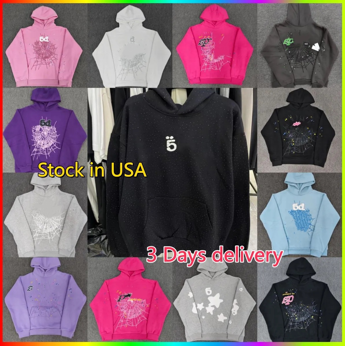 Designer Men Spider Hoodie Mens Women Hoodies Pants spiderhoodie Men Hoody Women Graphic Sweatshirts Stree puff print hoodies tracksuit sweatpants