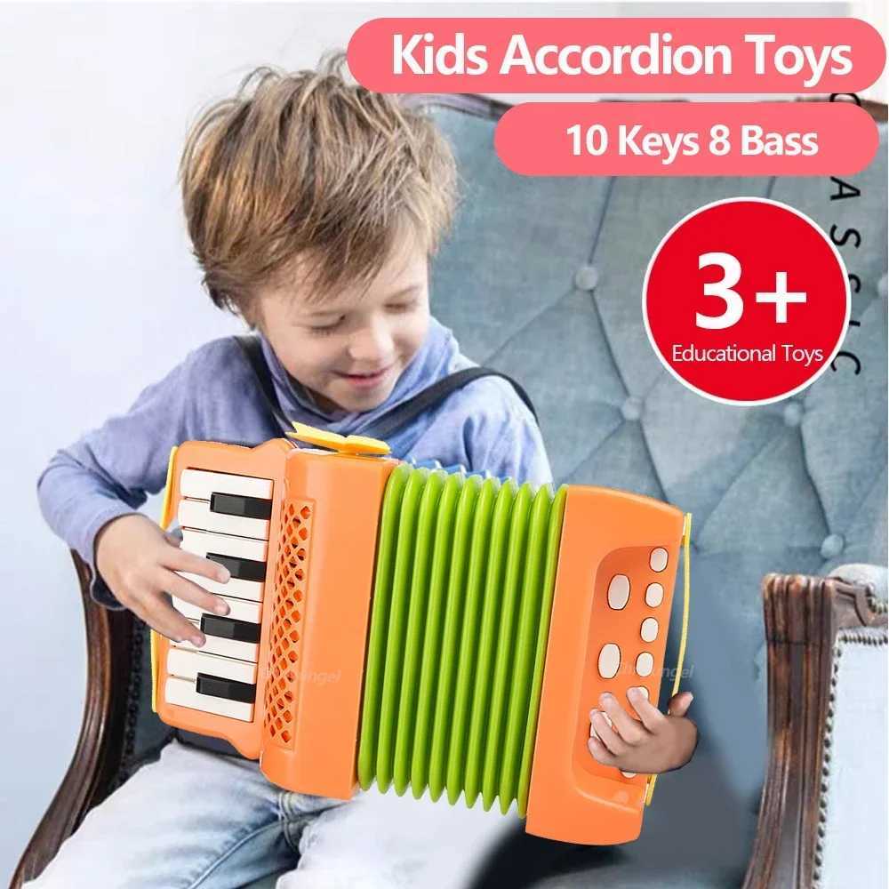 Accordion Toy for Kid Piano Musical Indoor and Outdoor Playing Musical Instrument Educational Toys Gifts for Toddlers Boys Girls Y260319