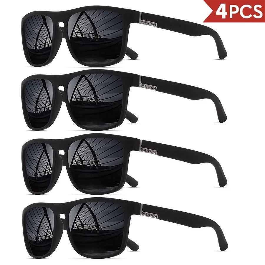 1/3/4PCS Men Classical Square Sports Sunglasses Lightweight PC Frame UV400 for Driving Fishing Cycling Unisex Durability H260319 - view 3
