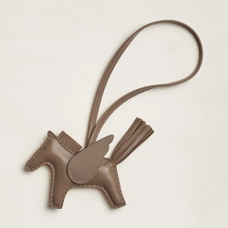 Handmade Little Pegasus Bag Charm High-end Sheepskin Hand-sewn Rodeo Pony Pendant Keychain Car Hanging Decoration