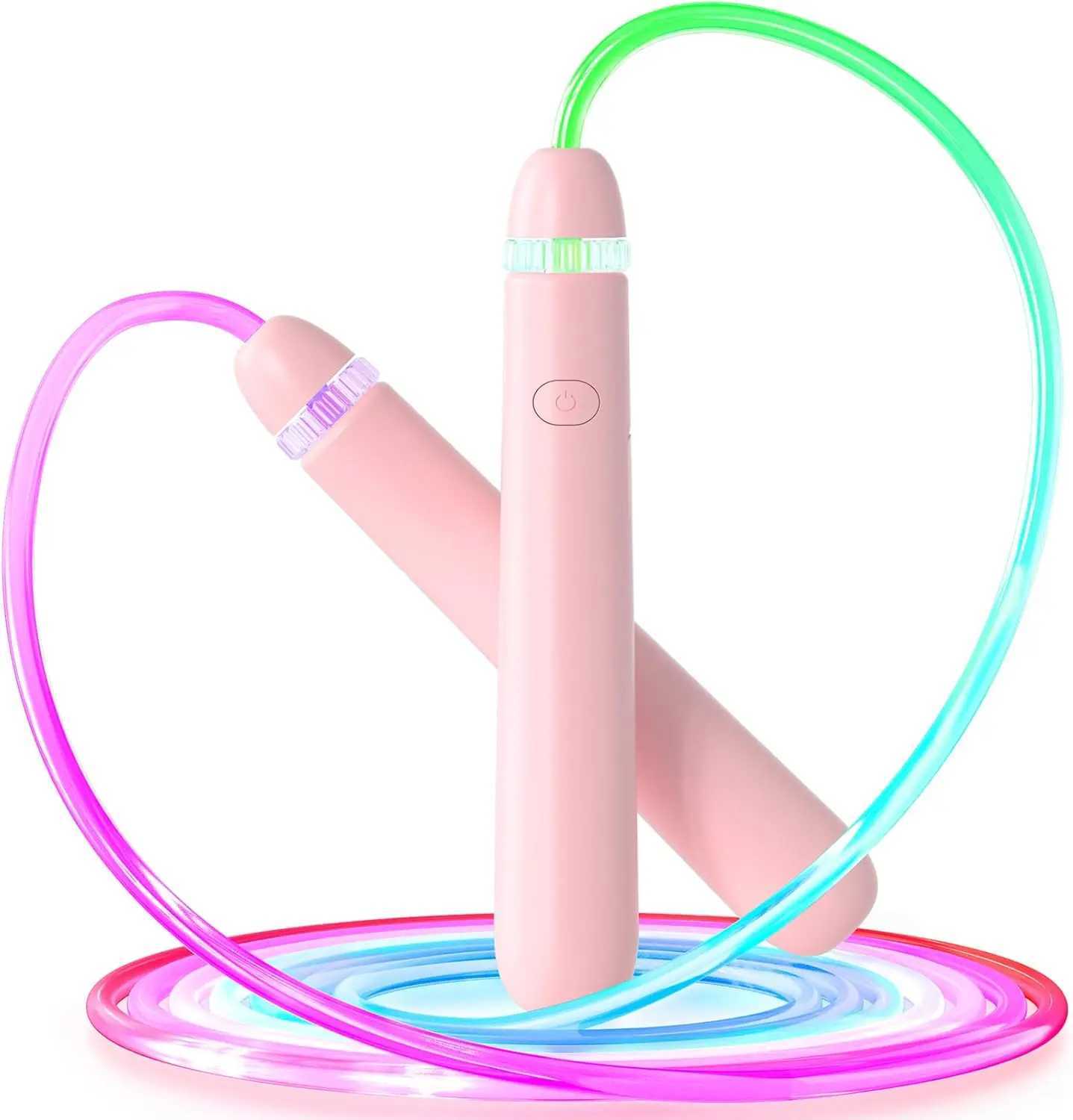 Glowing LED Jump Rope for Kids and Adults Adjustable Colorful Skipping Rope for Fitness Workouts M260319