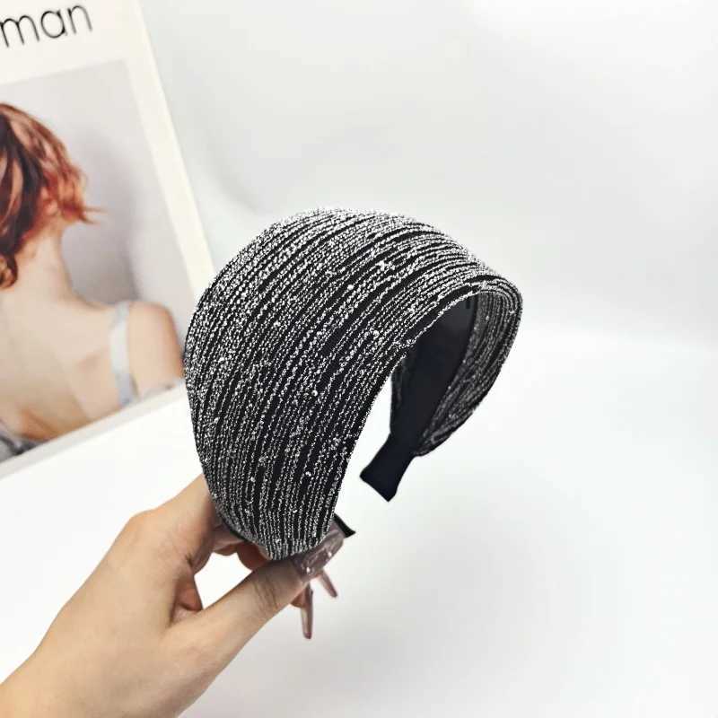 2025 New Wide Border Headband Trendy Hair Band Sparkling Rhinestones Crystal Hair Accessory Deluxe HairBand Hair Decoration H260319