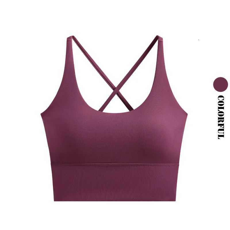 DRUR Women High Impact Sports Bra Summer Seamless Yoga Tank Top Shockproof Cross Back Workout Camisole Gym Clothes For Outdoor Z20260319