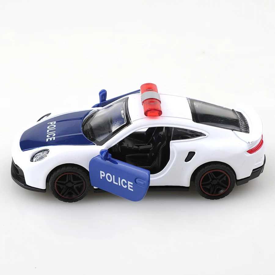 bagged143 911 police Racing Car Alloy Model Car Simulated vehicle children alloy car boys toy model car ornaments Y260319