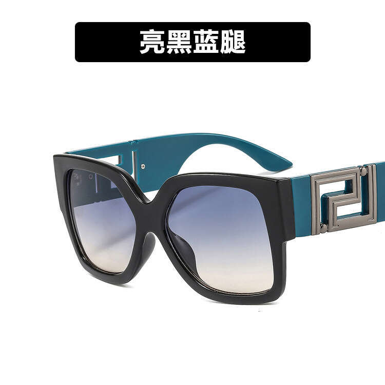 European and American Large Frame Hollow 2022 New Trendy Personality Square Catwalk Sunglasses Couple Ins Glasses