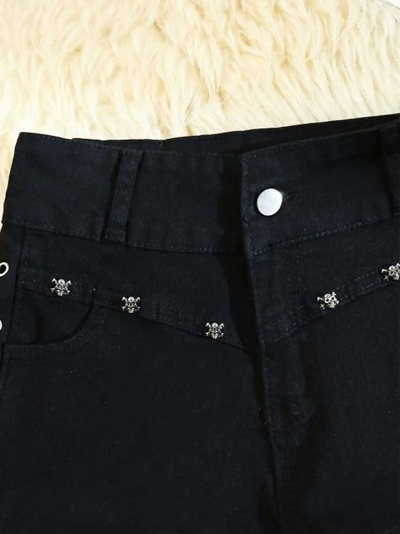 Shorts Women Skinny Creativity Lace-up Popular Streetwear Daily Personality Students Holiday Fashion Sexy American Retro Leisure M260319