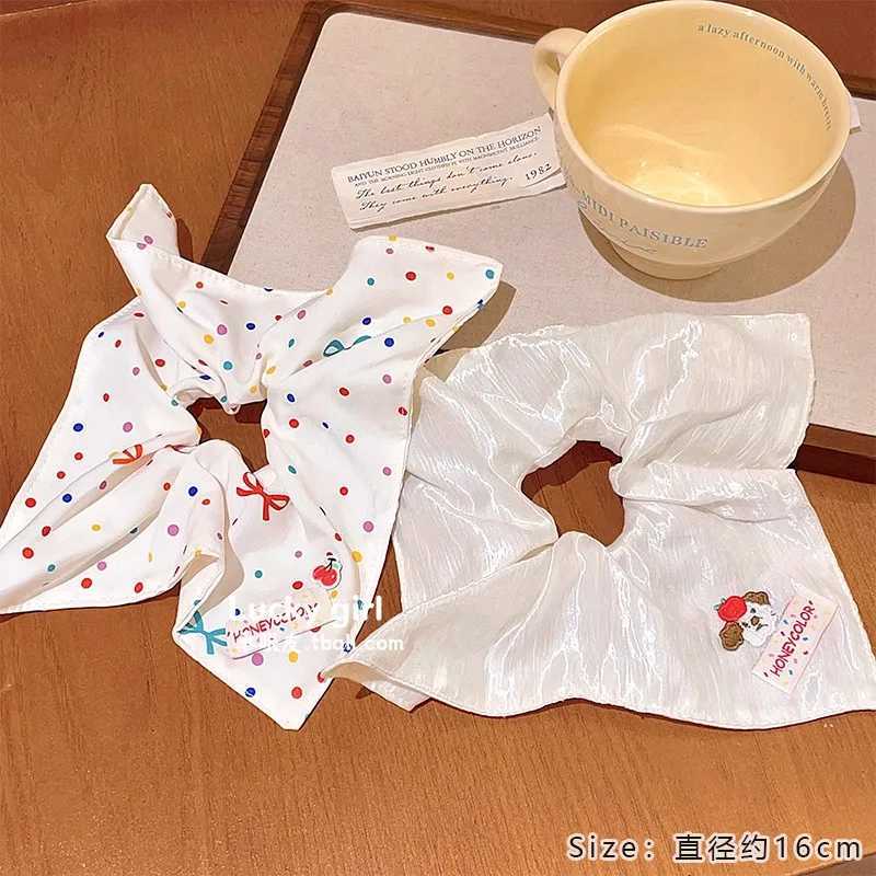 Cute Square Scrunchie For Girls Sweet Hair Ornament Children Hair Tie Headband Elastic Hair Band Kids Lovely Hair Accessories H260319
