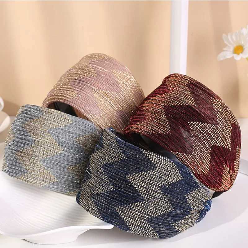 New Lace Headband Wide-Brimmed Non-Slip Coveropaska Do Wlosow Shiny Breathable Hair Fixer Face Washing Headbands for Women H260319