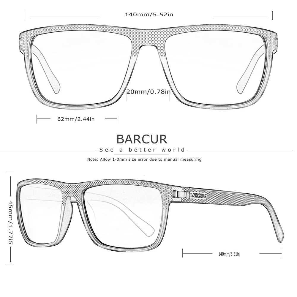 BARCUR Men Polarized Sunclasses TR90 Light Weight Fishing Travel Sun Glasses Women Outdoor Eyewear Accessory Oculos H260319 - view 4