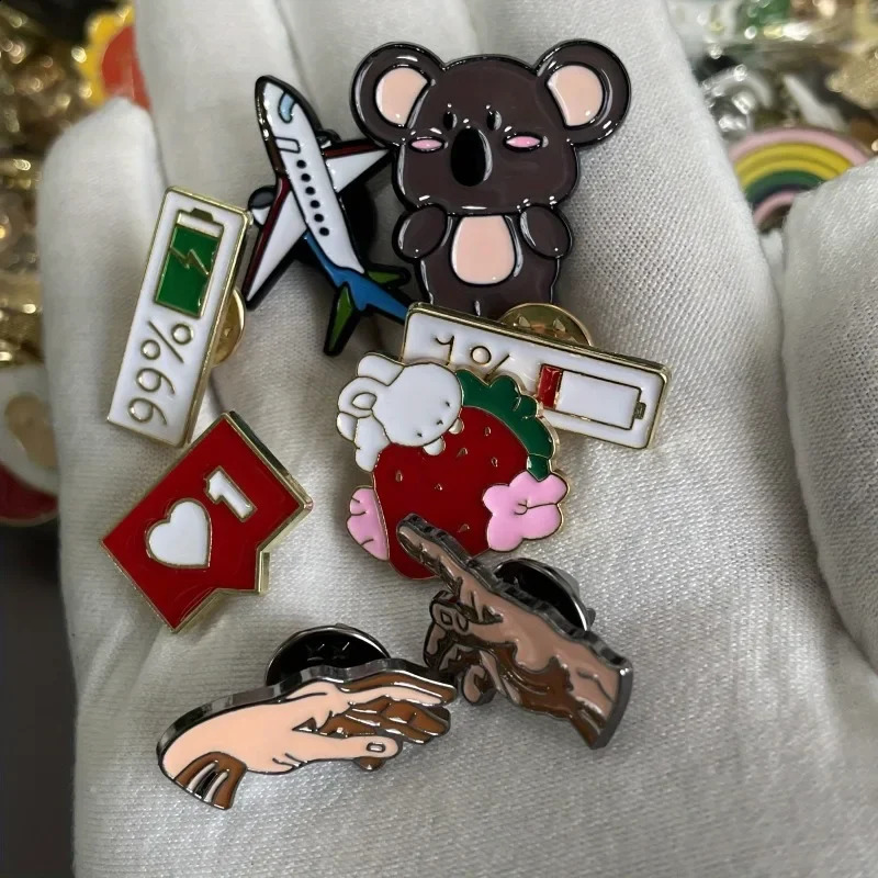 30pcs Cartoon Brooches Enamel Pins Retro Punk Dark Color Collar Corsage Shirt Hat Jacket Pin Badge Cartoon Bag Metal Pins Sets 260317