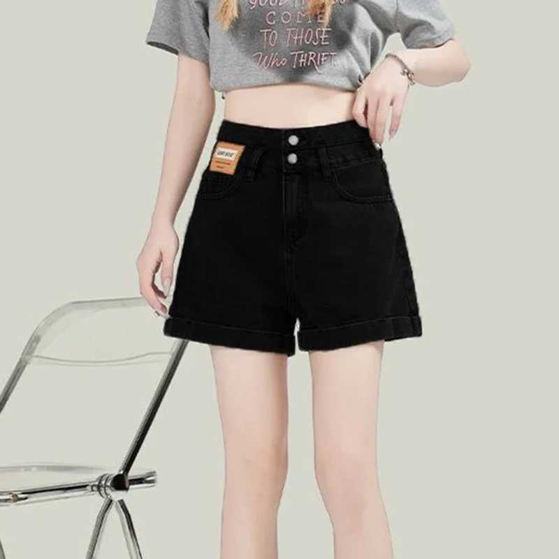 Summer Shorts Jeans Women Baggy Wide Leg Denim Pants Lady Lightweight Casual Jeans Female High Waist Gray Blue Beach Shorts M260319