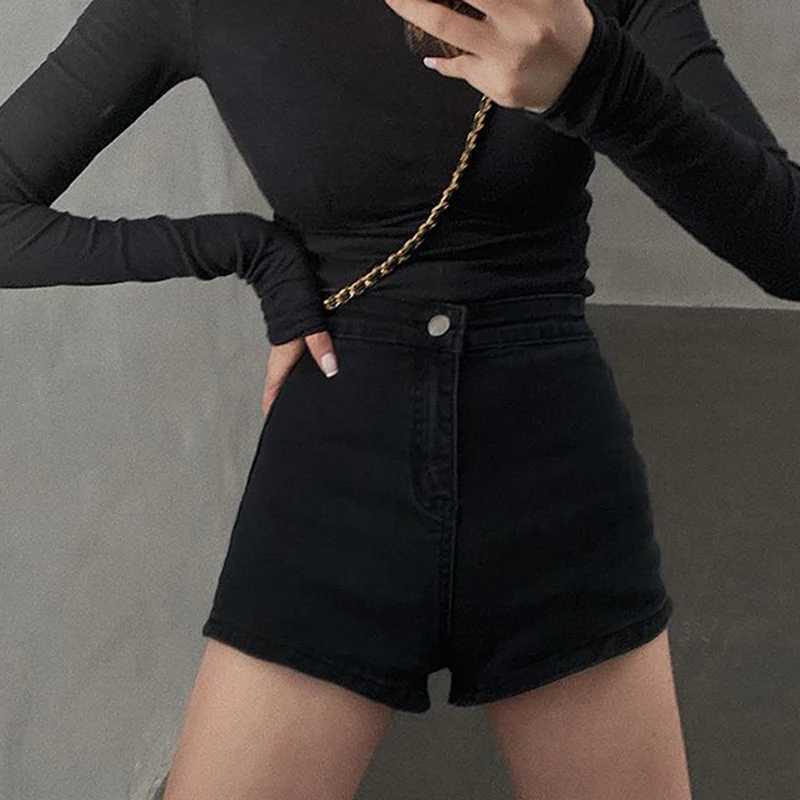 Summer Hot Sale Girls Classic Solid High Waist Jeans Women Fashion Casual Denim Shorts Female Skinny Thin Short Pants M260319