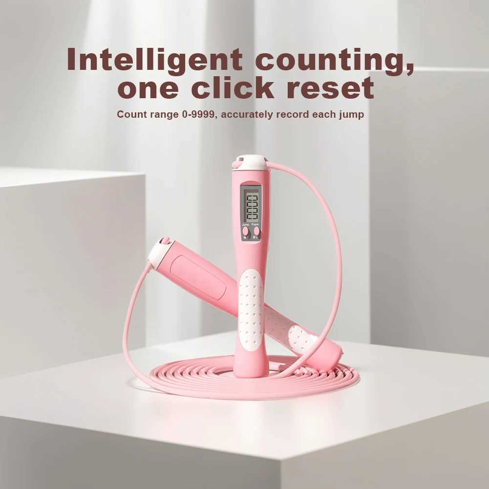 Fitness for fat burning, height growth, jumping, slimming. Adult electronic counter. Steel wire jump rope M260319