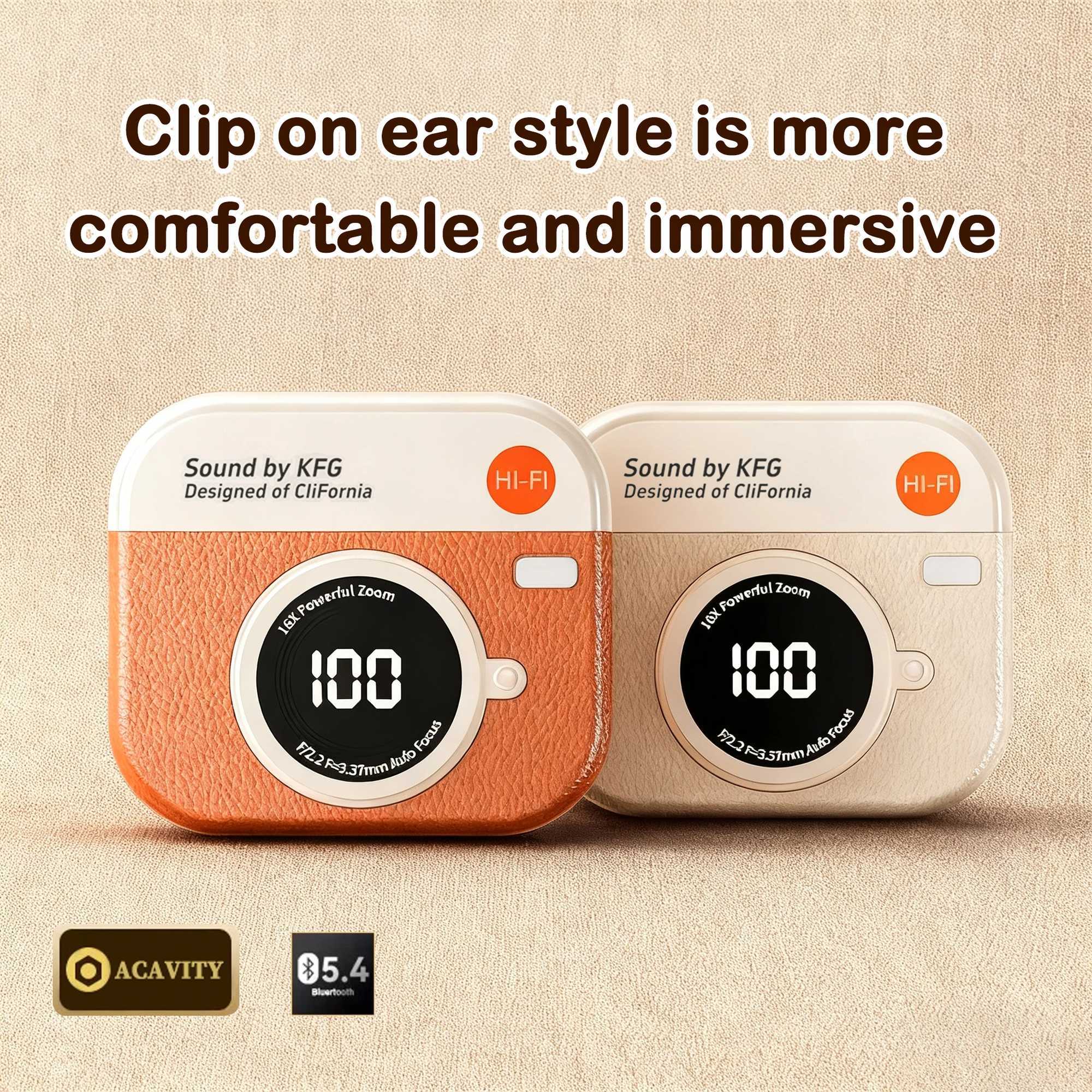 Wireless Bluetooth Earphones Noise Canceling Clip Ear Headphones Music Sports Gaming Headset Earplug With Mic Portable Audio D260319