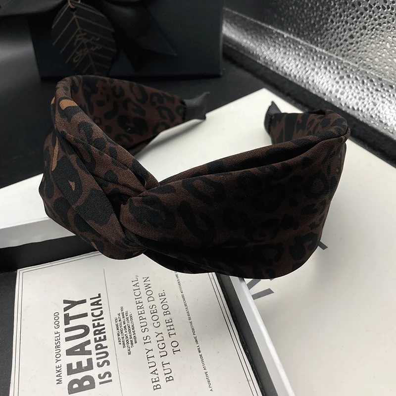 New High Headband Adult Hair Hoop Style Fashion Leopard Pattern Outdoor Daily Compression Headband H260319