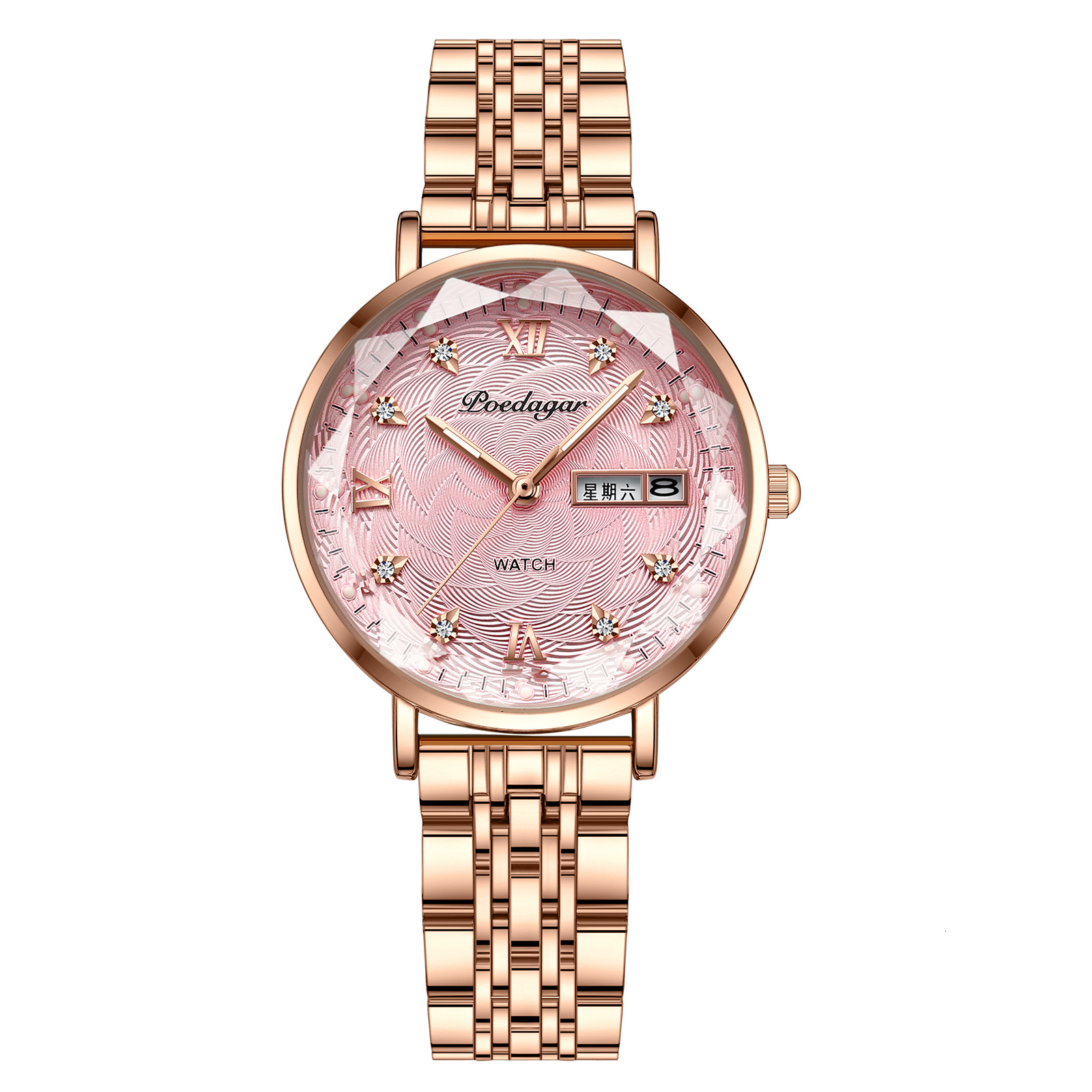 Swiss Brand Waterproof Ladies' Watch New Ultra-thin Dual-calendar Ladies' Watch Designer Watch Luxury Graceful Elegant Fashionable