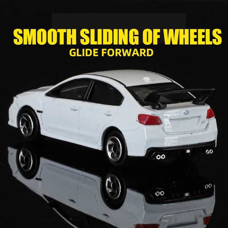 MINI 1/64 Subaru WRX STI Super Racing Alloy Diecast Miniature Car Model Pull Back Suspension Kid Toy Exquisite Gift Box Collect Y260319