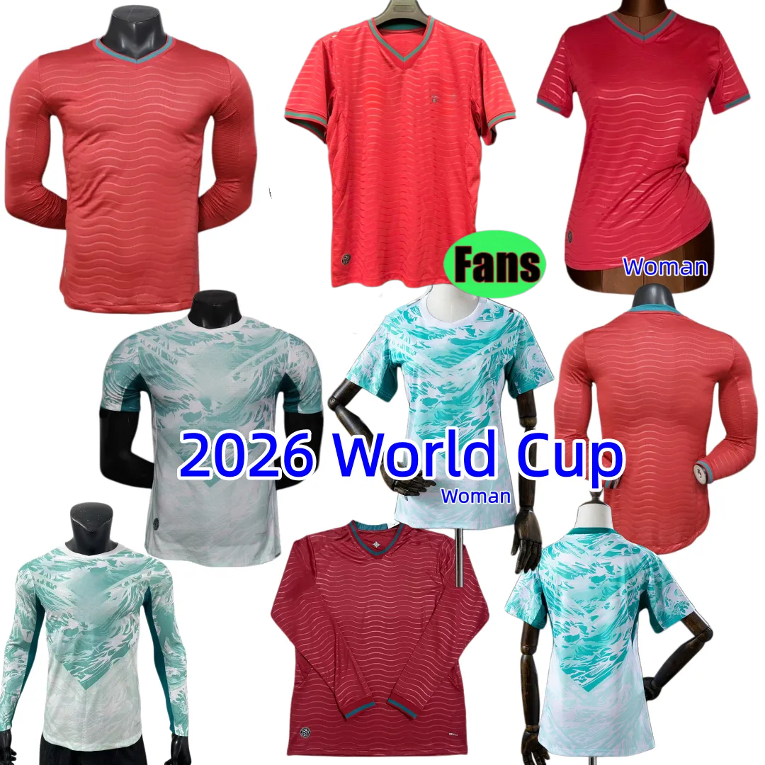 2026 world cup Portuguesa soccer jersey Ronaldo B.Fernandes JOAO FELIX Vitinha 26 27 maillot portugal football shirt home away Player Men Women Football Shirt Kids