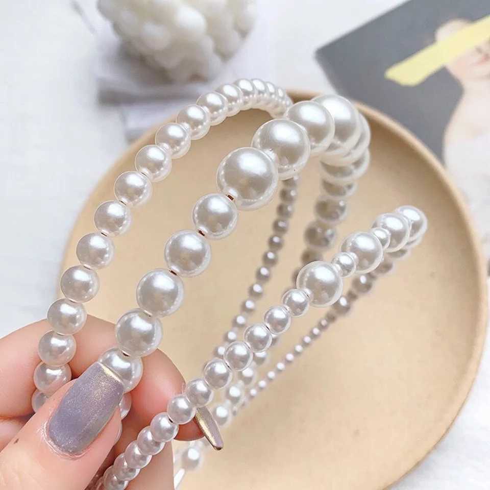 4-Piece Set of Fashionable and Simple Fairy-Like Pearl Headbands Versatile Hair Accessories for Women Suitable for Daily Casual Wear and Dress Outfits