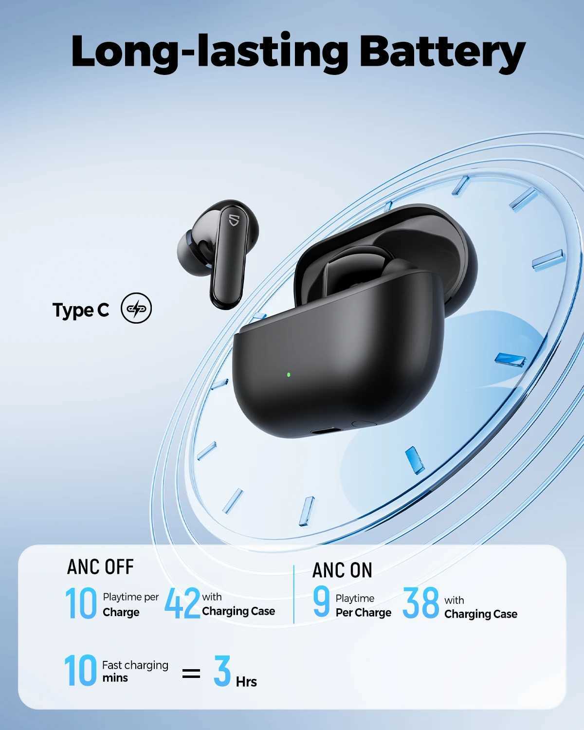 SoundPEATS Q3 pro Wireless Earbuds Active Noise Cancelling Bluetooth V60 Earphones with 4 Mic13mm DriverMultipoint Connection D260319