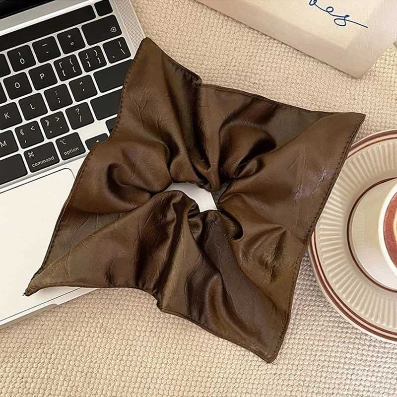 Square Pleated Low Ponytail Holders Fashion Gentle Hair Ties Vintage New Hair Ring Light Luxury High-end Accessories for Women H260319