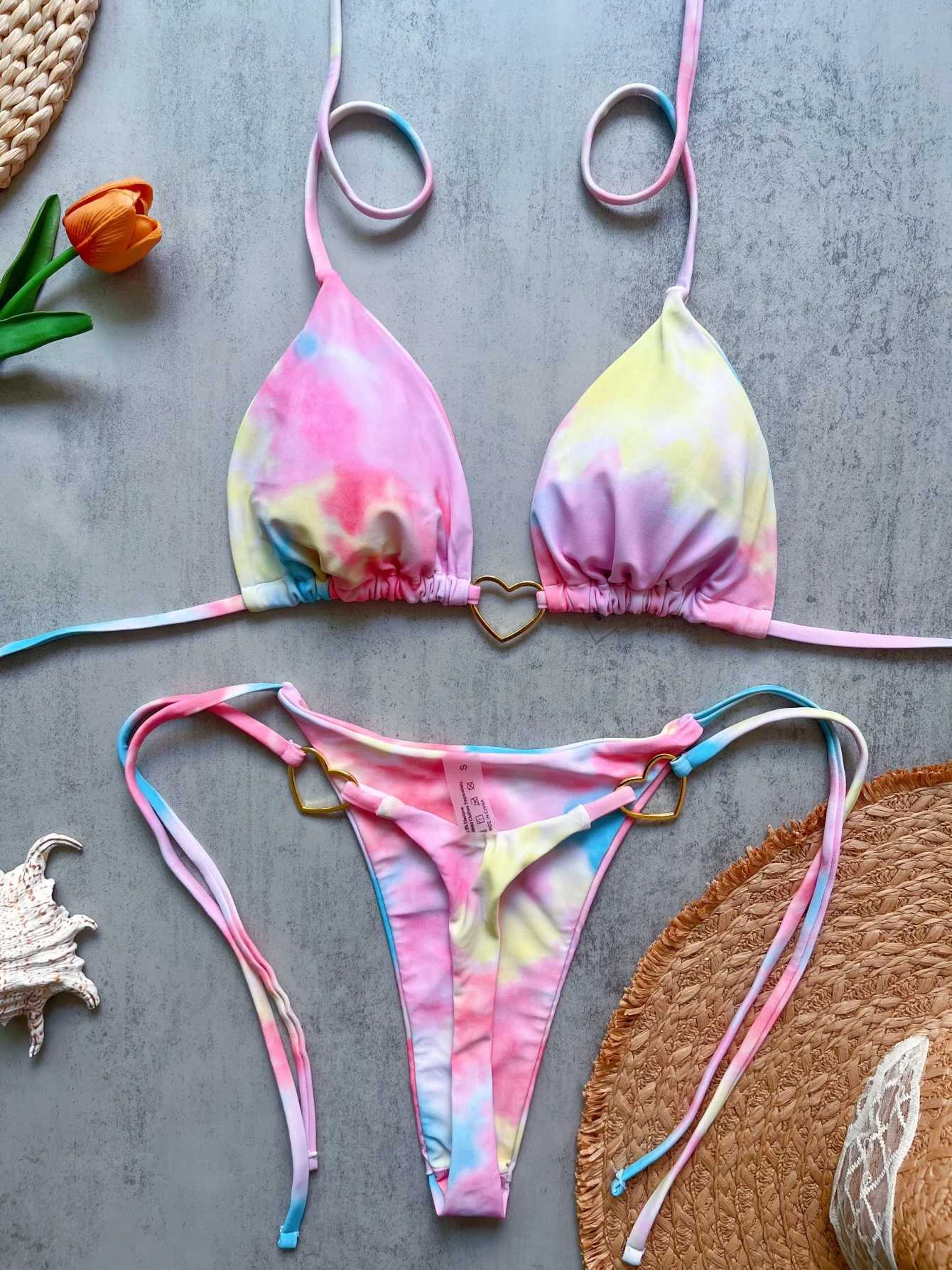 2026 Micro Bikinis Push Up Women Swimsuits Sexy Swimwear Brazilian Bikini Set Thong Biquini Print Swimsuit Summer BeachwearT260318