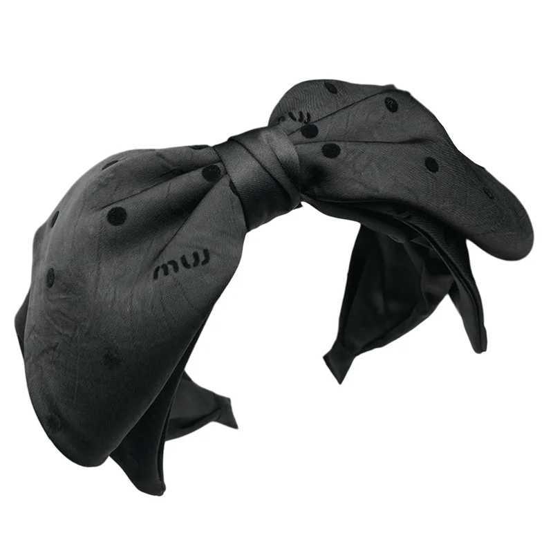 Retro fashion big bow hair clip headband for women with a sense of luxury wearing hair tie headband accessories with wide edges H260319
