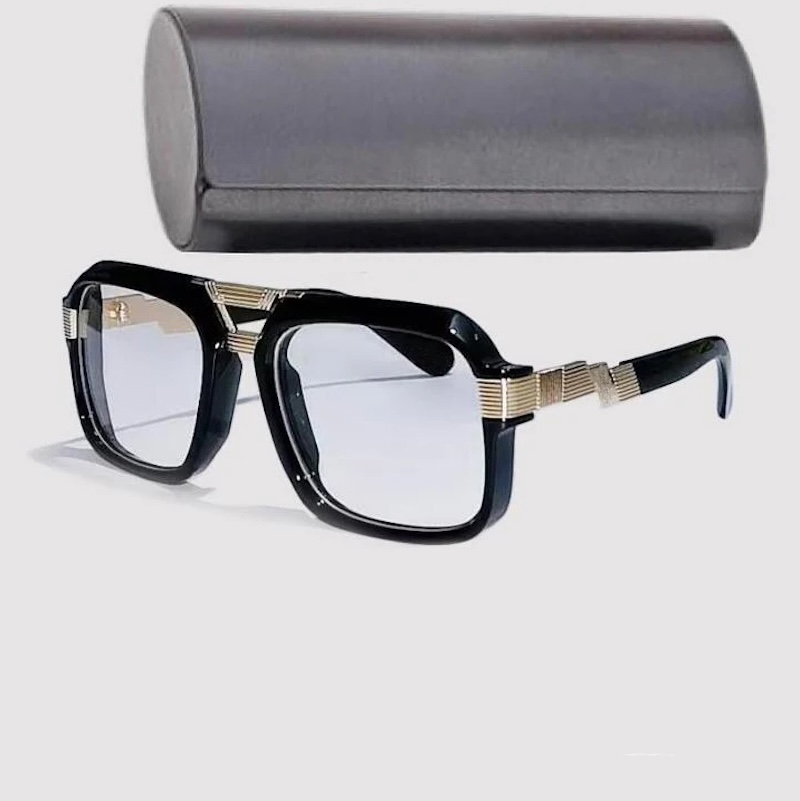 Luxury Original MOD669 Sunglasses Men Brand Black Square Shades UV400 Gradient Sun Glasses Cool One Piece Designer Steampunk Oversized IVSTA Fashion A